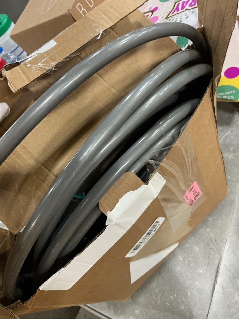 Condition photo showing As Is for 240ft quick-connect drip irrigation system, garden watering system 1/4" & 1/2" fast-lock tubing, adjustable nozzles emitters for outdoor raised garden beds,greenhouse, lawn, patio