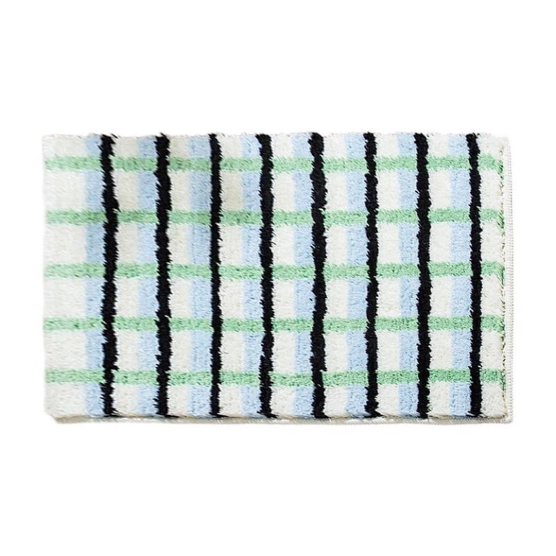 PEIBang Checkered Bathroom Rug 16"x24",Washable Non-Slip Shower Rugs,Water Absorbent Bath Mats for Kitchen,Bathroom,Living Room,Entrance