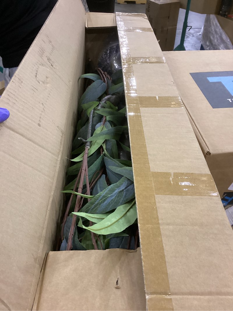 Condition photo showing New/Like New for Artificial Eucalyptus Tree 7ft(84in) Faux Floor Potted Tree for Indoor Decor Large Realistic Trees Plants with Silk Leaves and Natural Wood Trunk for Home Living Room,Office Foyer Decor. Eucalyptus Tree(2) 7ft