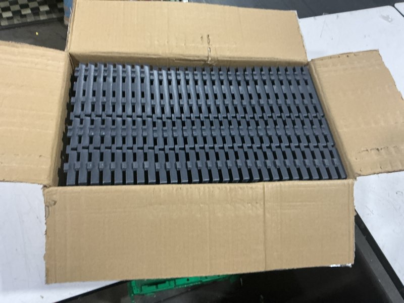 Condition photo showing Good Condition for plastic interlocking deck tiles 27 pack 12"x12" | non-slip tool-free waterproof outdoor flooring all weather use patio floor decking tiles for porch poolside balcony backyard garden | dark grey dark grey crossed pattern 27