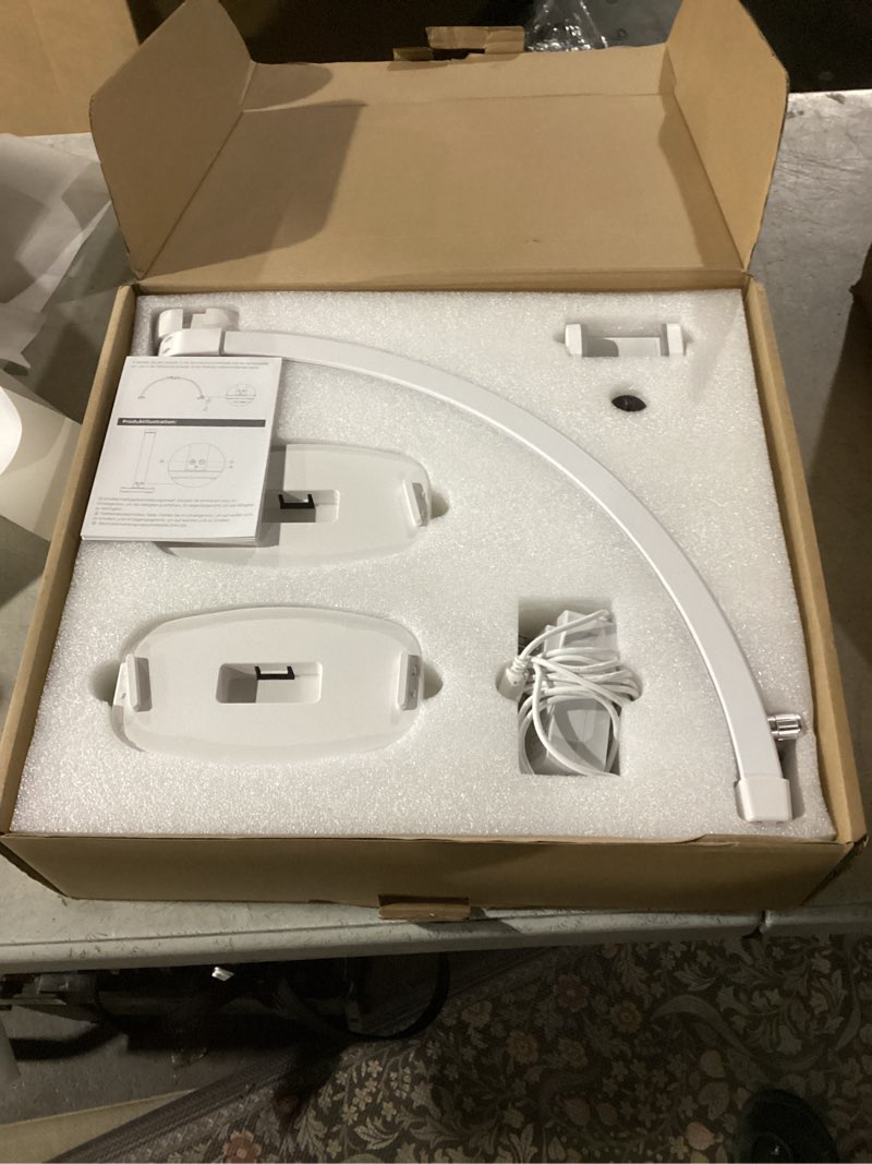 Condition photo showing Good Condition for Nail Light for Desk, 31" Foldable Half Moon Nail Desk Lamp with Phone Stand Perfect for Beginner, Color Temperature/Brightness Stepless Adjustment Arch Tech Light (White)