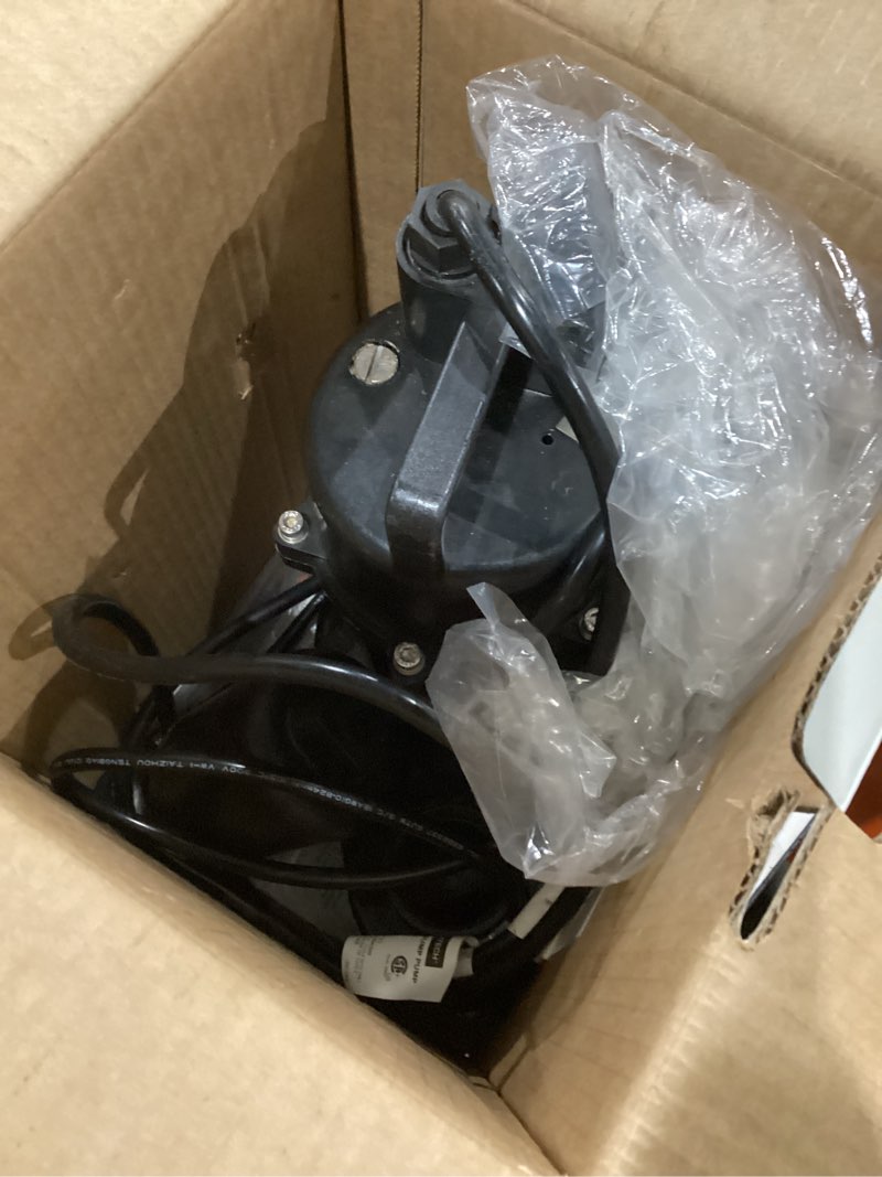 Condition photo showing As Is for broken utilitech 1/3-hp 40-gpm aluminum submersible sump pump