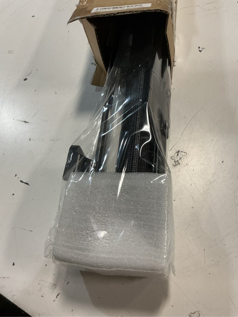 Condition photo showing New/Like New for retractable baby gate - 55" wide mesh pet gate with anti-crawling hook, safety lock, one-hand operation, 34" tall baby gate for stairs, doorways, hallways, garage, indoor outdoor, black black 55"x34"