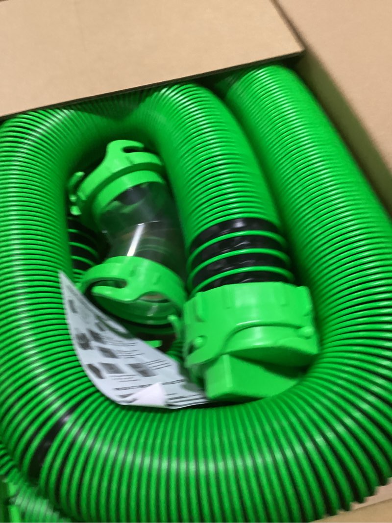 Condition photo showing New/Like New for 40ft extra long rv sewer hose kit - 20ft + 20ft connectable heavy duty tpe waste hose with clear wye connector fitting & 4-in-1 adapter for rv camper trailer (40 ft)