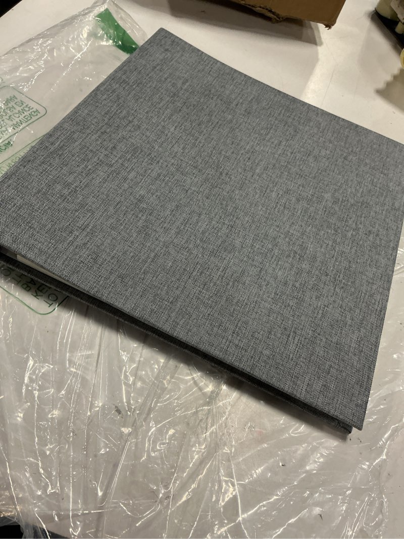 Condition photo showing Good Condition for spbapr large photo album self adhesive linen cover magnetic scrapbook album diy scrap book 60 black sticky pages for 3x5 4x6 5x7 8x10 pictures with a metal pen