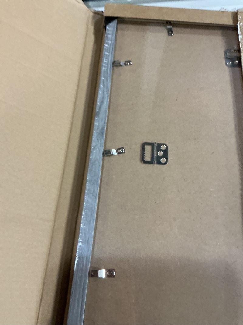 Condition photo showing Good Condition for 15x19 Picture Poster Frame, Rustic Gray 19 x15inch Frame, Natural 15x19 Frame, Distressed Grey Large Gallery Family Concert Photo Frame, Anniversary/Birthday/Wedding/Thank you/Christmas Gift Rustic grey 15x19in