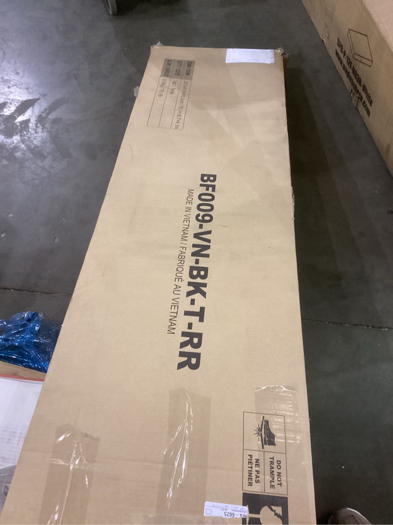 Condition photo showing As Is for Rolanstar Daybed with Charging Station and LED Lights, Height Adjustable Twin Daybed with Trundle, Metal Sofa Bed Frame with Steel Slat Support for Living Room, Bedroom and Guest Room, Black Black Industrial