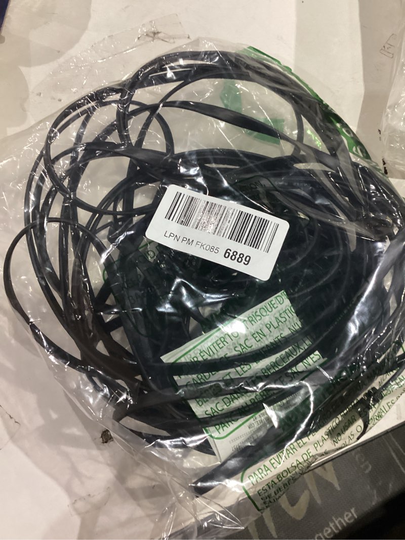 Condition photo showing As Is for BUSOHE Cat 8 Ethernet Cable 60 FT, 40Gbps 2000MHz Cat8 High Speed Flat Internet Network Patch Cord, SFTP Shielded LAN Wire with Gold Plated RJ45 Connector, with Clips, Outdoor Indoor- 60FT Black