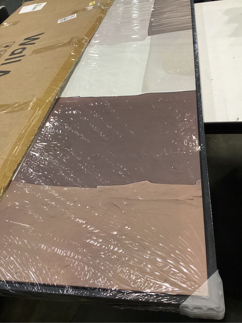 Condition photo showing New/Like New for framed neutral narrow abstract wall art for bedroom, large long minimalist horizontal canvas artwork for walls, modern beige and brown picture print for living room over bed wall art decor, 20x60 inch 57"l x 19"w neutral color