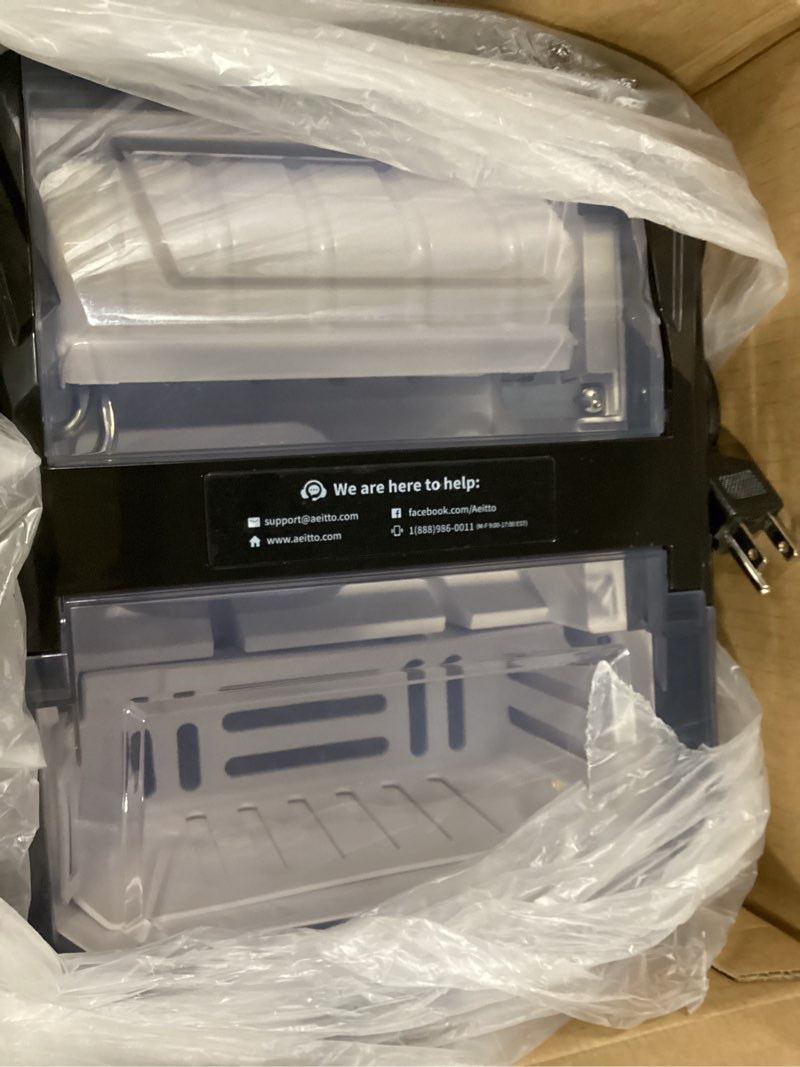 Condition photo showing Good Condition for Aeitto Ice Makers Countertop, 9 Ice Cubes Release in 6 Mins, 26Lbs/24H, 2 Sizes of Bullet Ice Machine,Self-Cleaning Portable Ice Maker with Ice Scoop and Basket for Home Kitchen Office Bar RV, Black