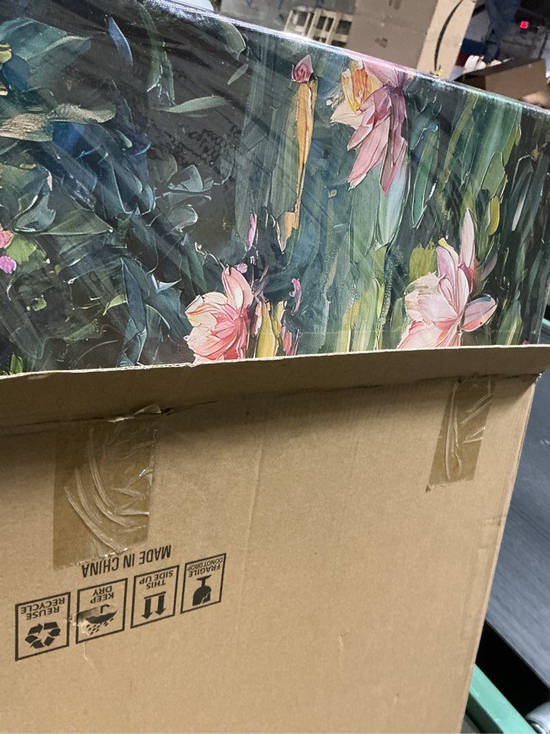 Condition photo showing Good Condition for Claude Monet Water Lilies Floral Canvas Prints Wall Art Monet Style Famous Oil Paintings Flowers Decor Classic Impressionist Art Prints, Claude Monet Artwork for Living Room Bedroom Kitchen Home Office Decorations 24x48 Inches