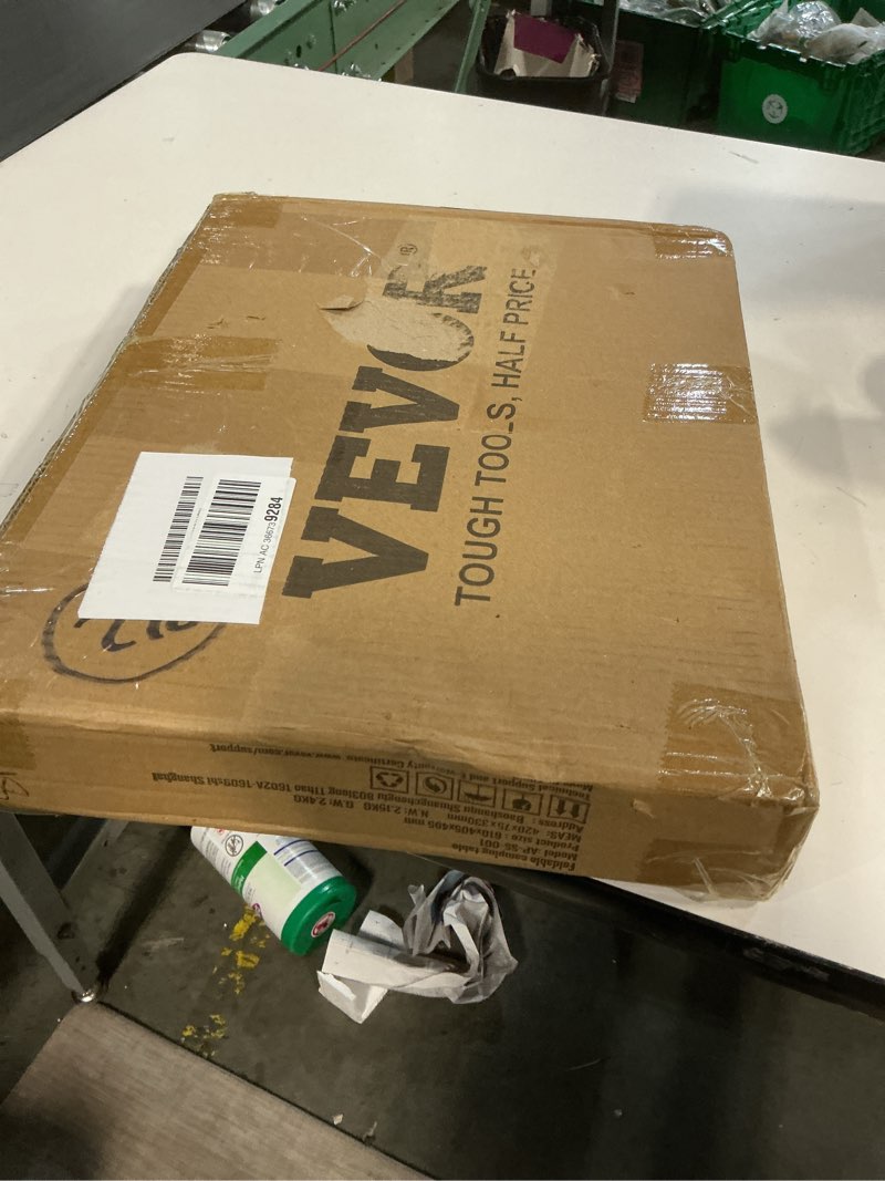 Condition photo showing New/Like New for VEVOR Folding Camping Table, Adjustable Height Aluminum MDF Outdoor Portable Fold Up Lightweight Table, for Cooking, Beach, Picnic, Travel, 24'' x 16'', Silver