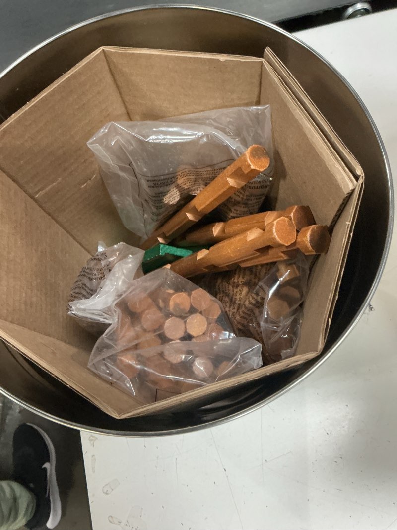 Condition photo showing As Is for Lincoln Logs 100th Anniversary Tin