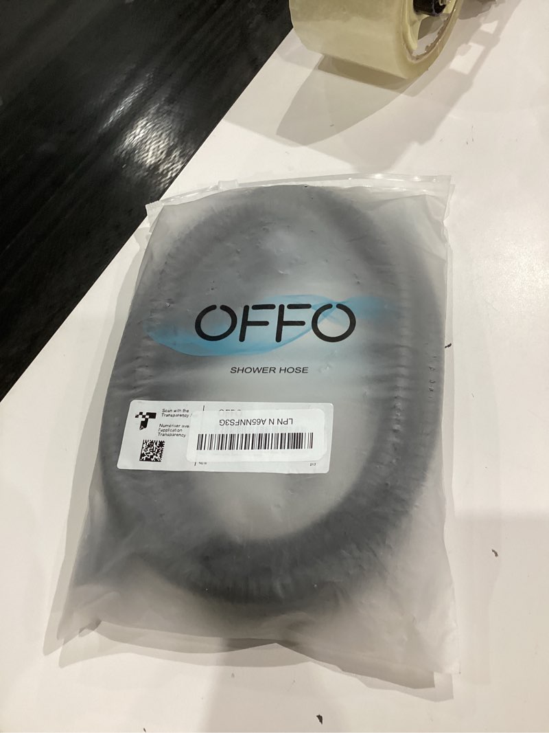 Condition photo showing Good Condition for OFFO Shower Hose, 100 in Kink Free Stainless Steel Shower Hose Attachment Electroplating Handheld Shower Head Hose Flex Hoses Extension with Brass Insert & Nut for Pet Bathing Cleaning, Matte Black Matte Black 100 in