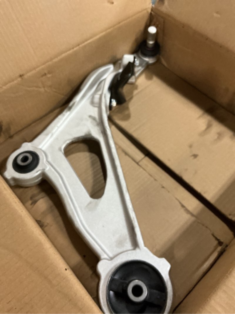 Condition photo showing As Is for a-premium front right lower control arm, with ball joint & bushing, compatible with nissan pathfinder 2013-2020, infiniti qx60 2014-2020, jx35 2013 front right wheel (passenger side)