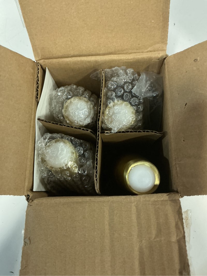 Condition photo showing Good Condition for premium ash wood furniture legs with gold caps (full install kit) - pick your size and color 4 inches ash / gold