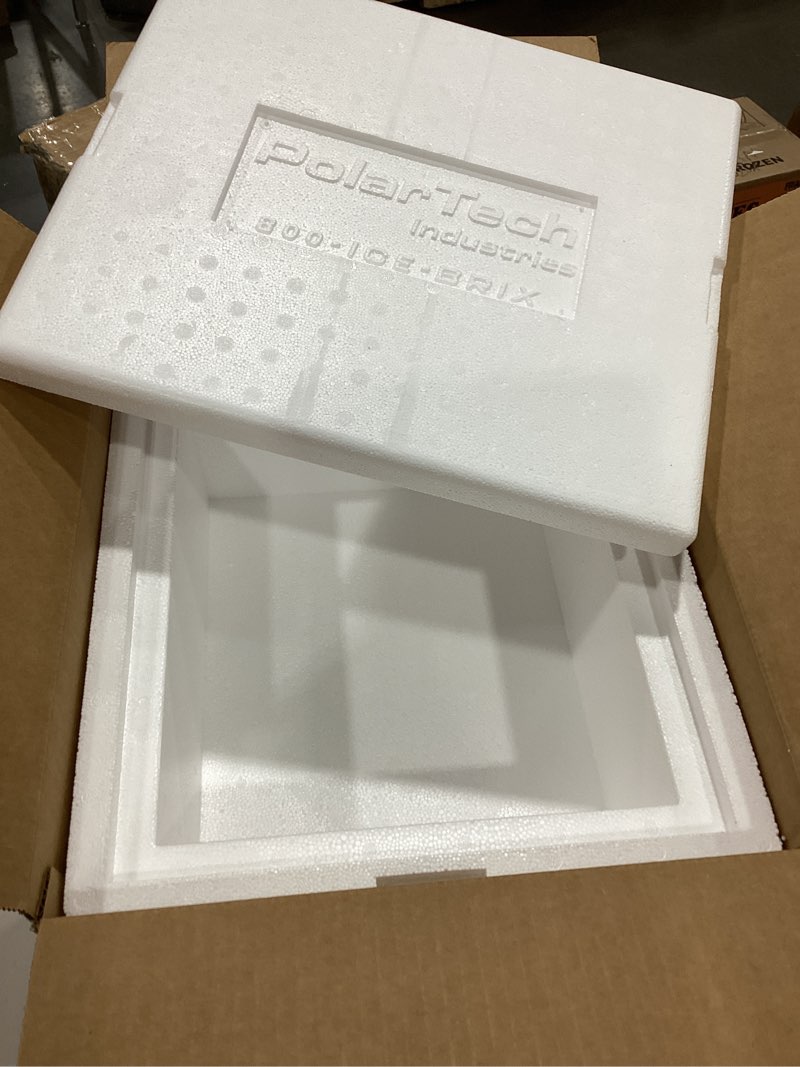 Condition photo showing Good Condition for polar tech 245c thermo chill insulated carton with foam shipper, medium, 17\" length x 10\" width x 8-1/4\" depth, original version