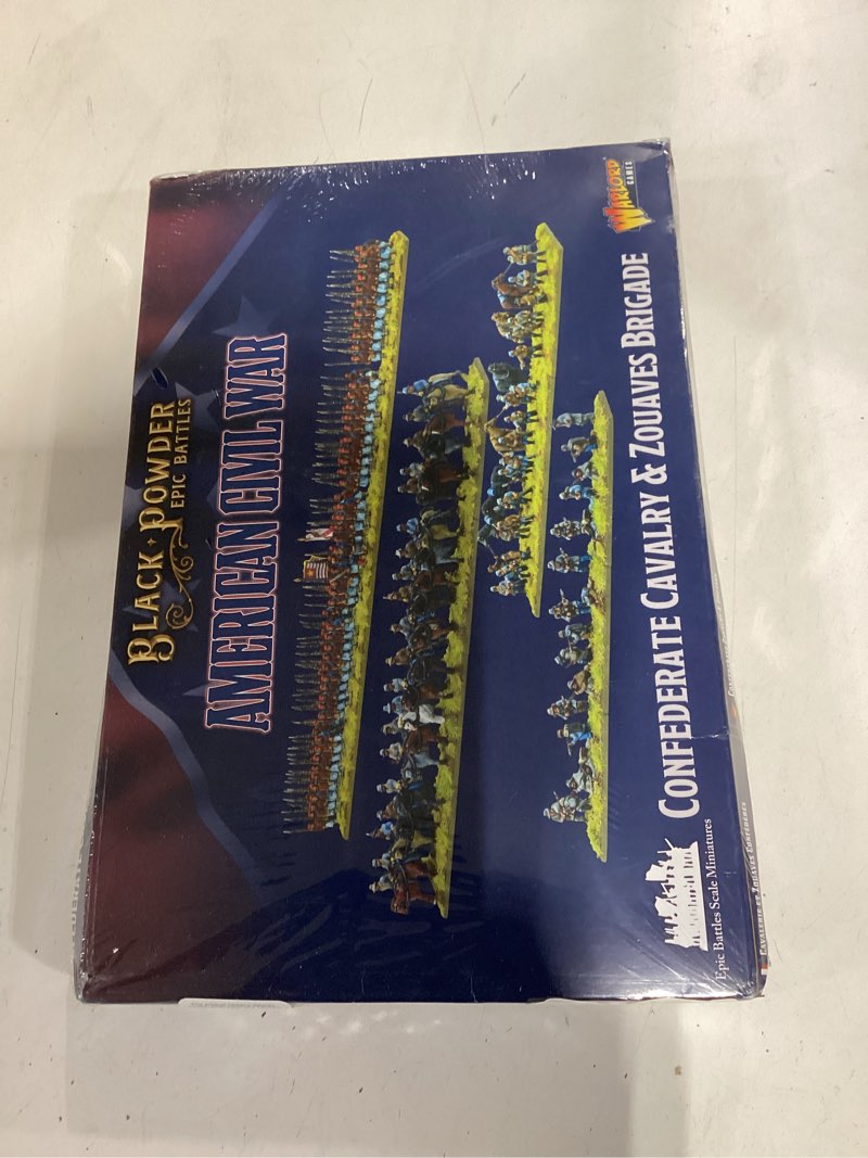 Condition photo showing New/Like New for wargames delivered - warlord games black powder epic battles - american civil war confederate cavalry & zouaves brigade miniatures, 4 regiments, digital bundle- model kit in epic scale (13-15mm) civil,confederate,war