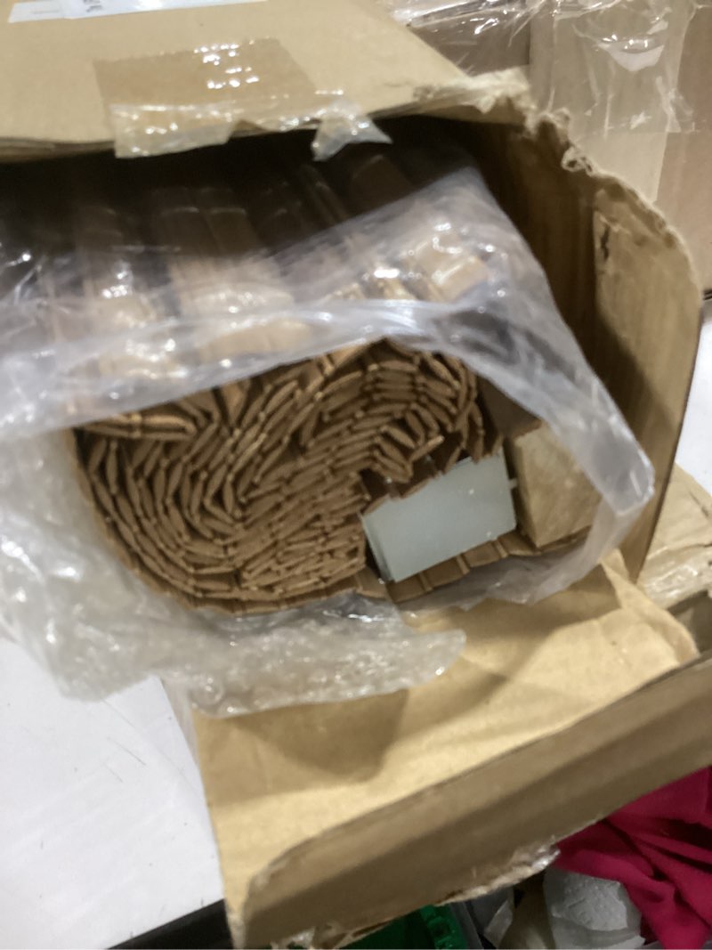 Condition photo showing Good Condition for lazblinds no tools no drill cordless bamboo roman shades, light filtering window treatment, roll up bamboo blinds for windows 31.5'' w x 64'' h, brown light filtering-brown206 31.5" w x 64" h