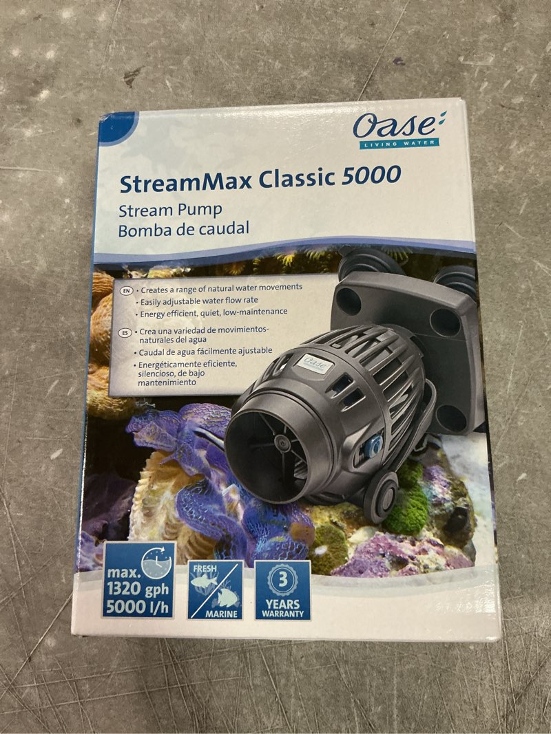 Condition photo showing New/Like New for OASE StreamMax Classic 5000 - Grey Aquarium Stream Pump