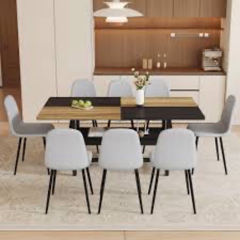 71" Modern Rectangular Dining Table Set