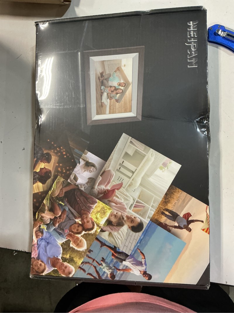 Condition photo showing New/Like New for frameo 10.1 inch wifi digital picture frame with frameo app, ips touch screen hd electronic digital photo frame, share photos & videos instantly, auto-rotate digital picture frame, brown wood 10.1inch frameo brown wood frame