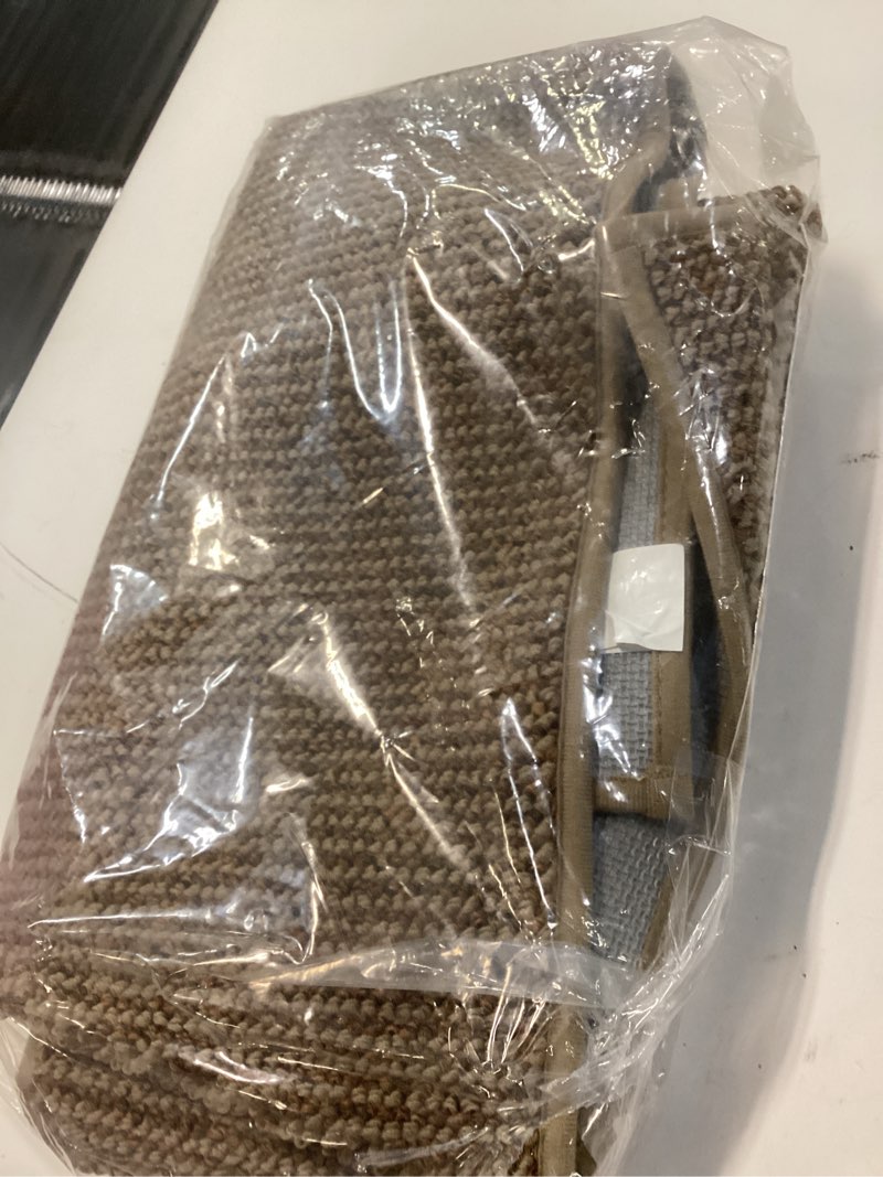 Condition photo showing New/Like New for beqhause dirt trapper door mat 32" x 48" half circle non-slip washable doormats entrance rugs absorbent welcome low profile floor mats for front back door and entryway, taupe taupe 2'8" x 4' (semicircular)