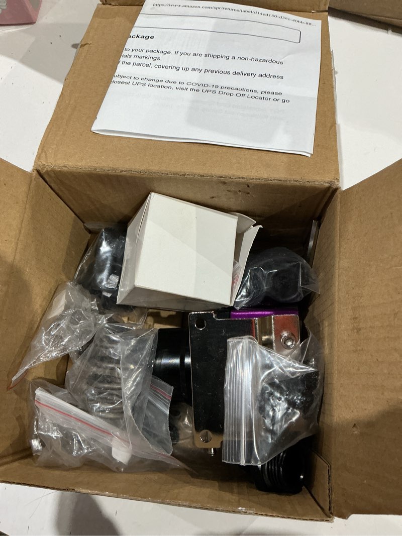 Condition photo showing As Is for adjustable fuel pressure regulator kit 3-110psi an10 feed an6 return | black aluminum return style efi fuel regulator ;with gauge + an fittings + fuel pressure regulator springs