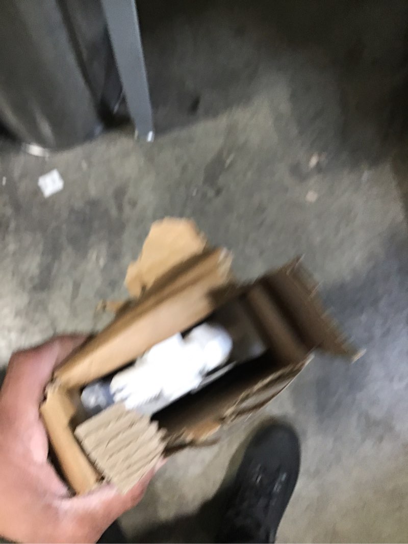 Condition photo showing As Is for LazBlinds Cordless Cellular Shades, No Tools No Drill Blackout Honeycomb Shades Pleated Blinds for Windows, 29" W x 64" H, Silver White Blackout-silver White 29'' W x 64'' H