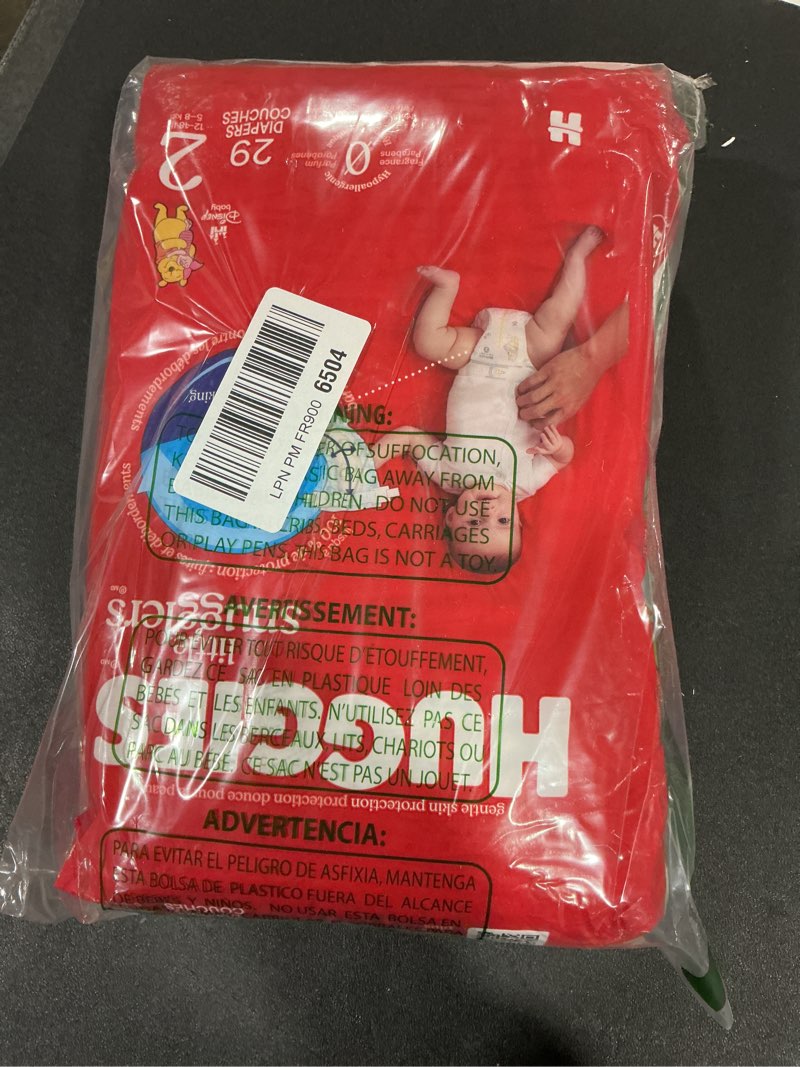 Condition photo showing New/Like New for Huggies Size 2 Diapers, Little Snugglers Baby Diapers, Size 2 (12-18 lbs), 29 Count, Packaging May Vary Size 2 29