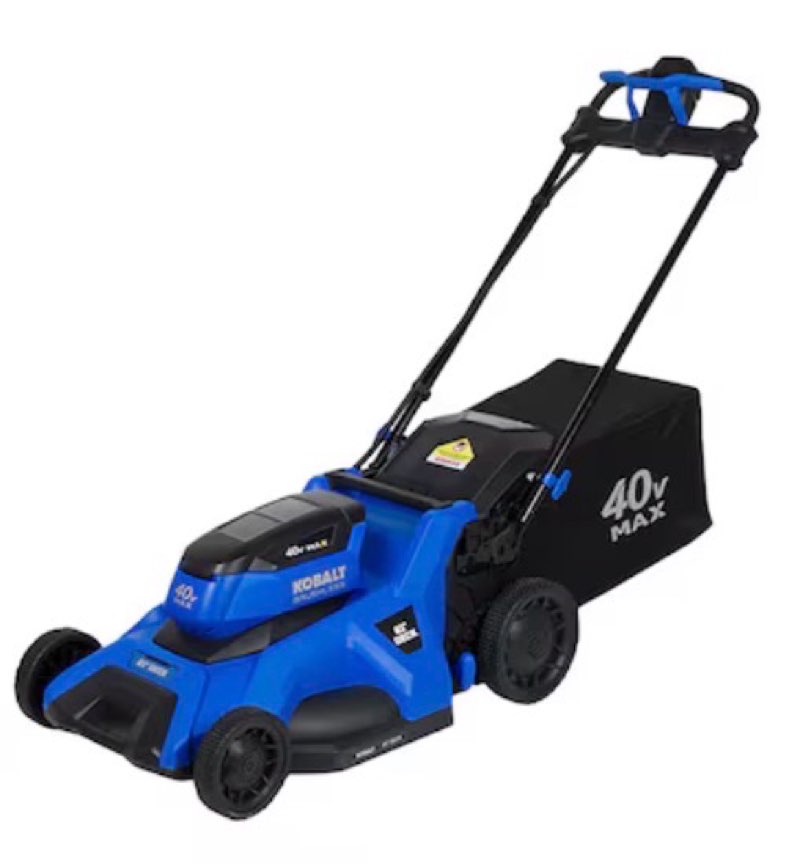 kobalt 40-volt 21-in brushless battery push lawn mower 6 ah (battery and charger included)