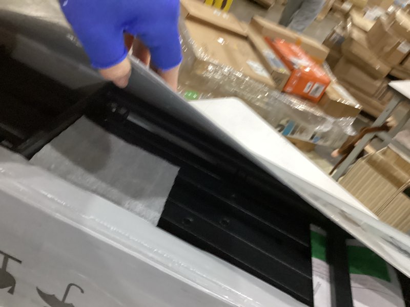 Condition photo showing Good Condition for 9 inch high profile box spring, sturdy metal frame mattress foundation, easy assembly, quiet & noise-free, full size full 9 inch