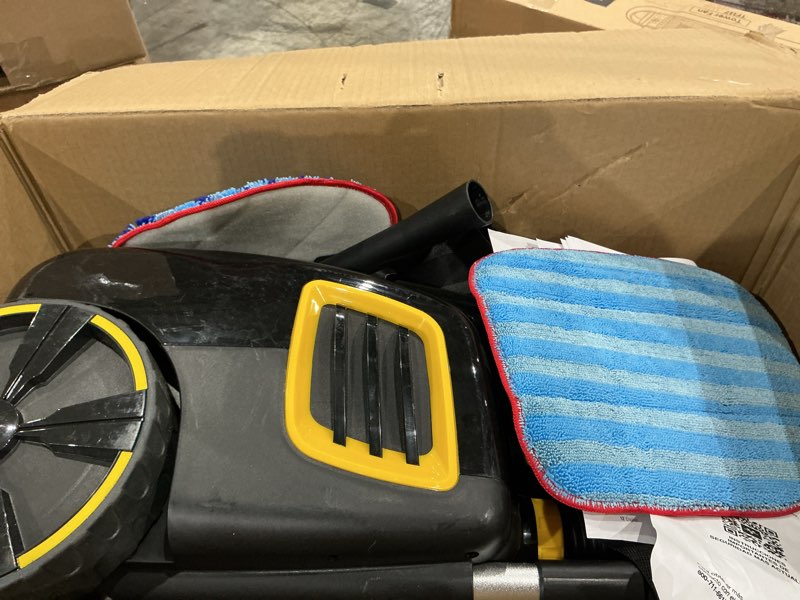 Condition photo showing As Is for mcculloch mc1385 deluxe canister steam cleaner, 2-hour runtime, chemical-free, 23 accessories: mop head, brushes & more - built for home, tile, carpet, furniture, & personal car detailing
