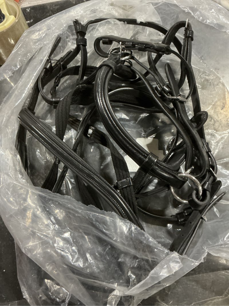 Condition photo showing Good Condition for horze denver soft leather english side pull bitless bridle for horses | web reins included black cob