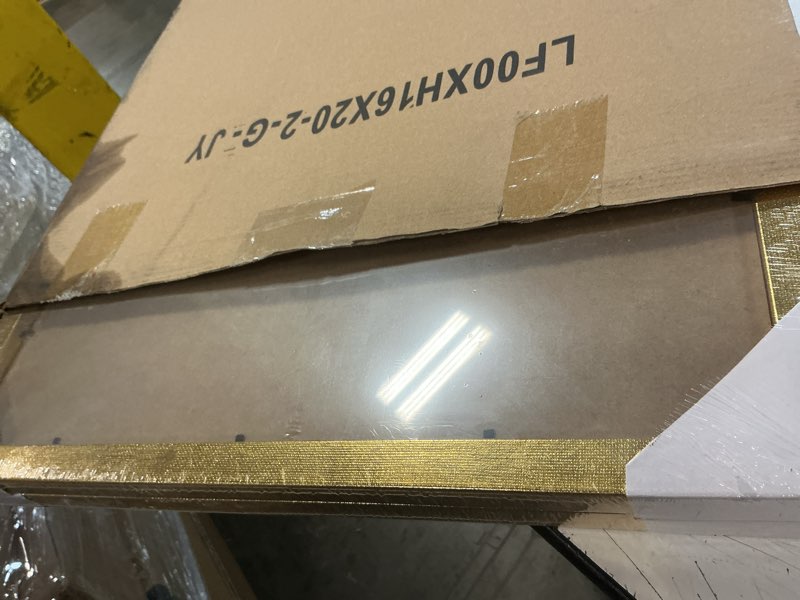 Condition photo showing Good Condition for luckylife 16x20 frames in gold, picture poster frames for wall mounting, 2 pack gold 16x20
