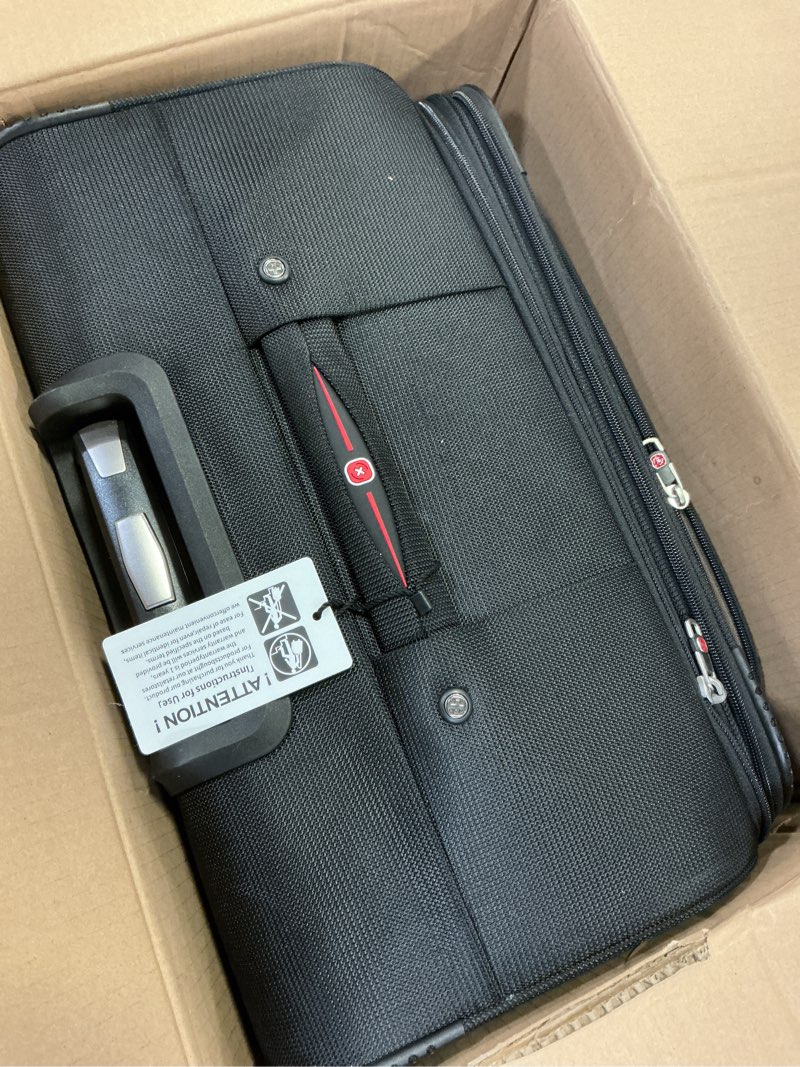 Condition photo showing Good Condition for softside expandable luggage with 4 spinner wheels, durable checked-luggage suitcase (black, 31-inch) black 31-inch