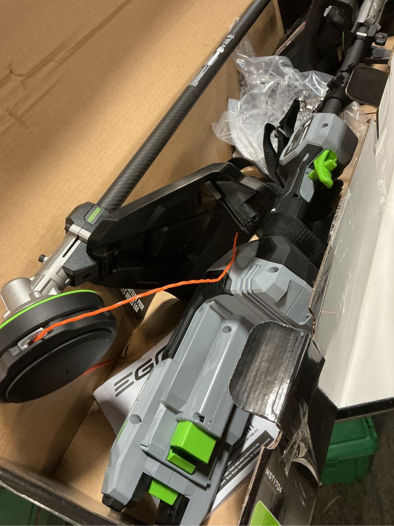 Condition photo showing Good Condition for ego power+ multi-head system with line iq, powerload 56-volt 17-in straight shaft attachment capable battery string trimmer 5 ah (battery included) (charger included)