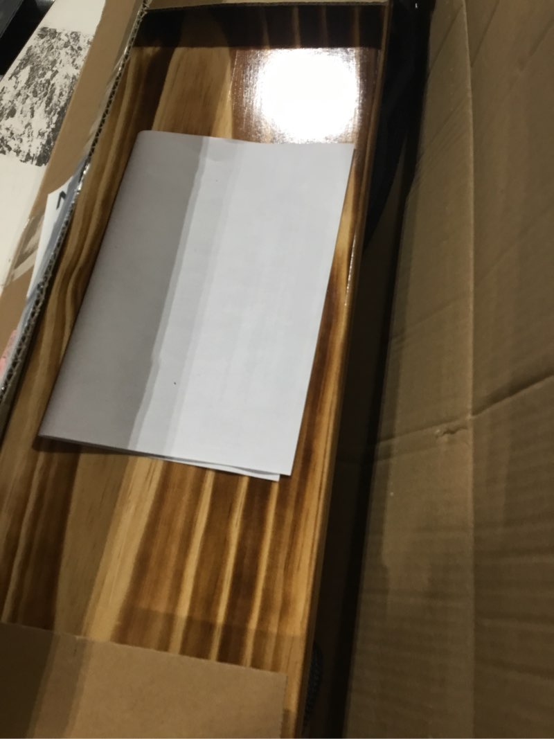 Condition photo showing Good Condition for Carbonized Hanging Wooden Swing, 24"x 8"x 1.2" Tree Swing for Adults Kids with 500lbs Load, Adjustable Climbing Rope Plus Tree Straps 9.67FT, Wood Swing Set Seat for Outdoor and Indoor Use Pastoral (Climbing Rope)