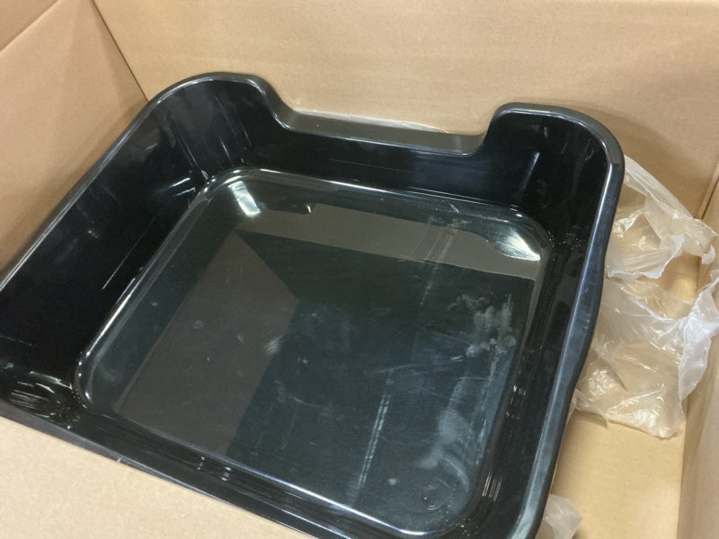 Condition photo showing Good Condition for Blaucasa 1 Pack Extra Large Dog Litter Box Pan Tray (ABS Material), Low Entry Jumbo Senior Litter Boxes for Multiple Kitten Big Cats, Pet Safe Indoor Dog Potty (Black, 24" L x 20" W) Large (Pack of 1) Black