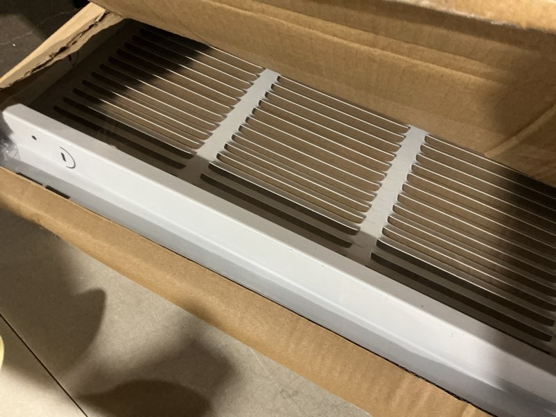 Condition photo showing As Is for return air filter grille fit 30x24 duct opening,steel air return vent cover grill,hvac vent covers for wall and ceiling,holds 1" thick ac filter 30"wx24"h
