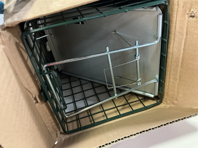 Condition photo showing Good Condition for homestead heavy duty live trap - professional style one-door live animal traps for rabbit, squirrel, possum, skunk, kitten, mink small 24 inch