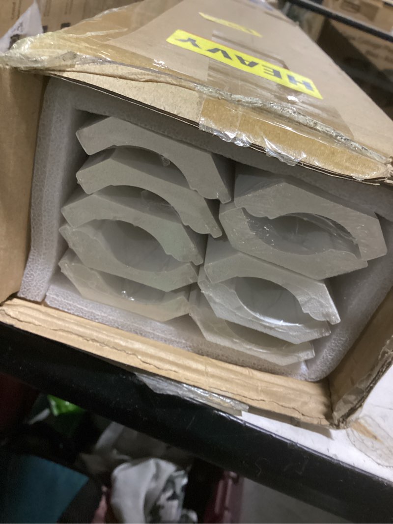 Condition photo showing As Is for art3d 10-pack 47ft white ceiling crown molding trim, high impact polystyrene decorative ceiling moulding, installed with glue white-3