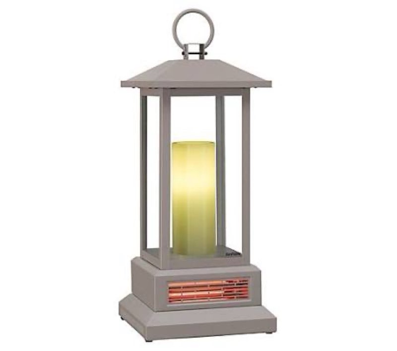 duraflame lantern with infrared quartz heater cream finish