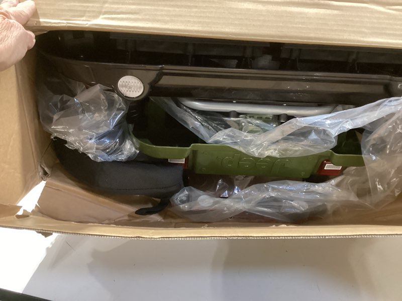 Condition photo showing Good Condition for Jeep Classic Wrangler 3-in-1 Grow With Me Activity Walker - Features Music, Lights, Removable Play Tray, Push Walker Mode, Converts into Rolling Car Toy, Anniversary Green