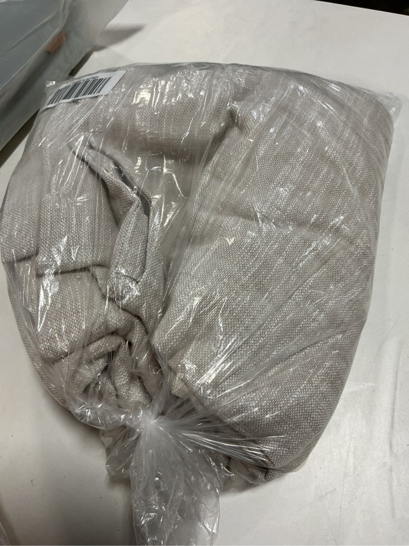 Condition photo showing Good Condition for textured cotton curtain, 48x96, oatmeal
