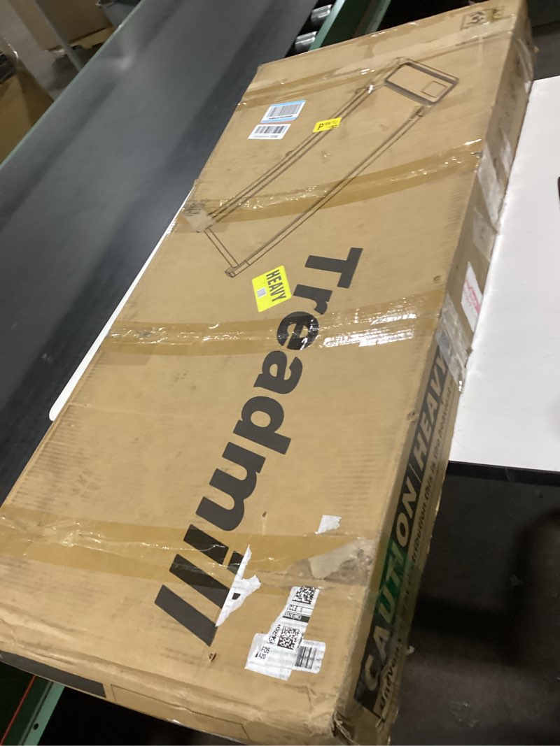 Condition photo showing As Is for 2.5HP Walking Mat with Incline pad,Under Desk Treadmill, Walking Running Pad with Remote, 3 in 1 Low Noise Small Mini Portable Treadmill with Led Screen, Compact Treadmills for Home, 265lbs Capacity Black.Red