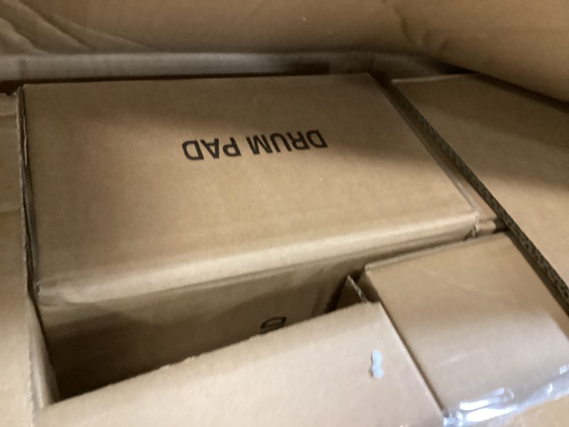 Condition photo showing As Is for Donner Electric Drum Set, DED-70 Electronic Drum Kit for Beginner with 150 Sounds, 4 Quiet Mesh Pads, 9" Cymbals, USB MIDI, Type-C Charging, 2 Pedal, Throne, Headphones, Sticks, Melodics Lessons Black