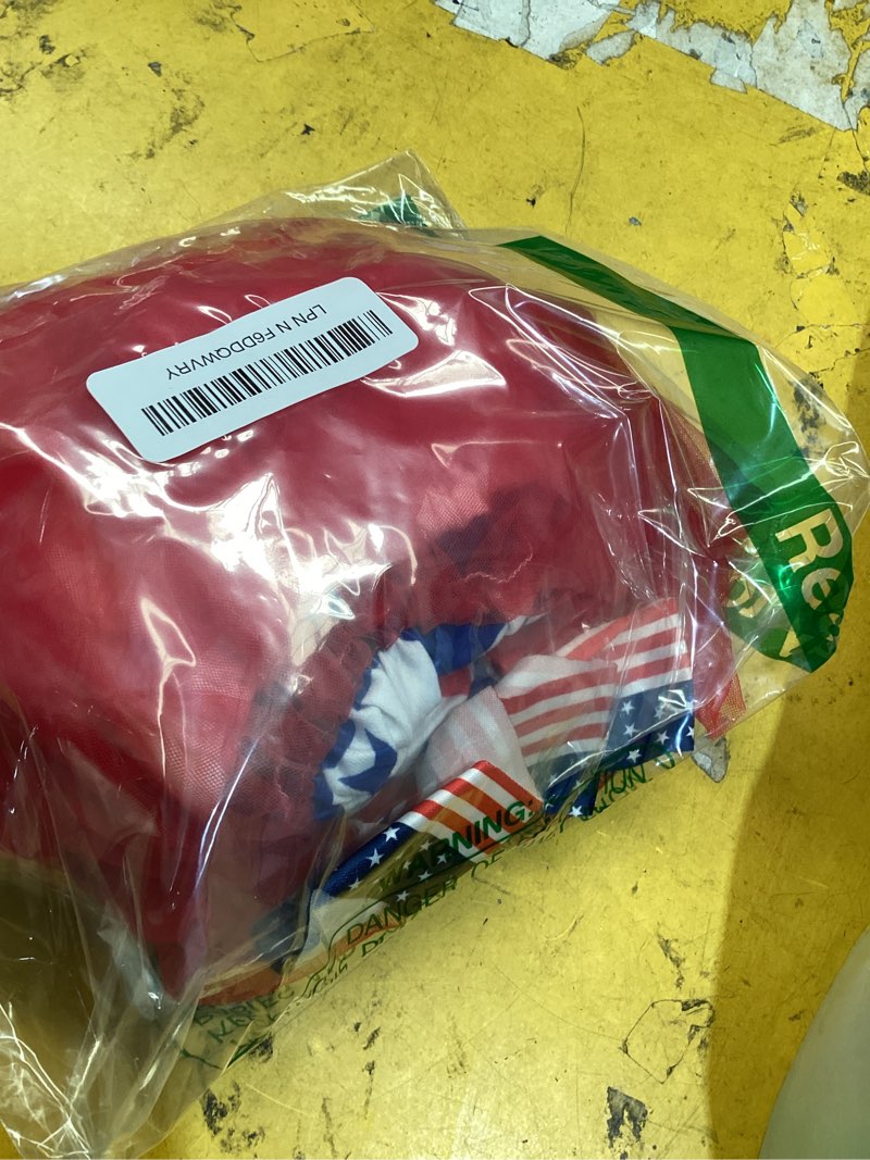 Condition photo showing As Is for niyage little girls sleeveless floral princess dress tulle tutu sundress 5t american flag red