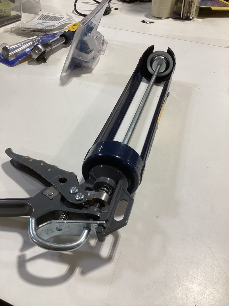 Condition photo showing As Is for project source heavy duty 28 -oz anti-drip smooth rod caulk gun