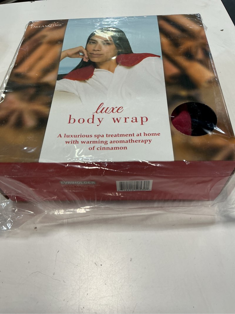 Condition photo showing New/Like New for dreamtime luxe body wrap, herbal cinnamon scent